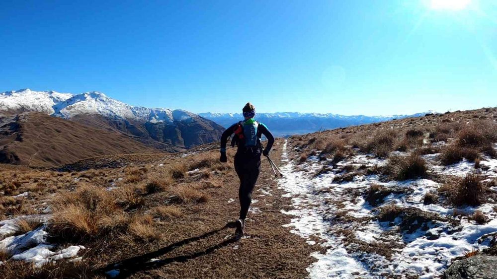 Tanya running the mountains in training for an Ultra Marathon