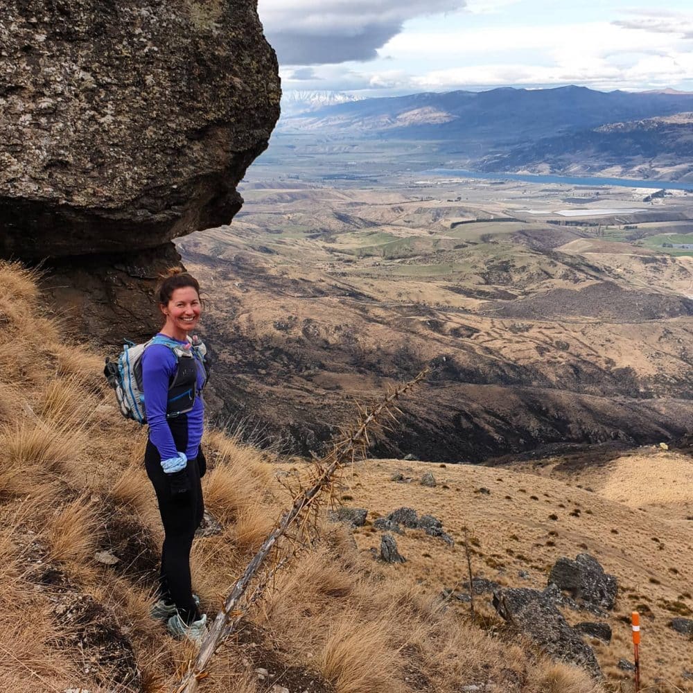Tanya trail running in Cromwell