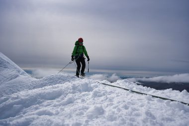 Single cone mountaineering summit